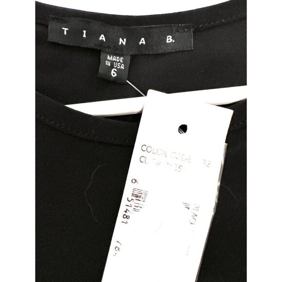 Size 6 Little Black Dress W/ Shoulder Cutout Tiana B Dillard's (Orig. $79) NWT - Picture 5 of 6